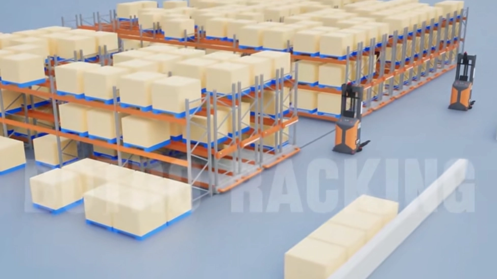 حل رافعة شوكية AGV مع نظام أرفف المحمول